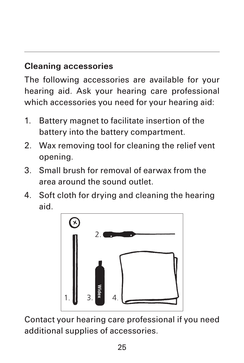 Widex AK-X User Manual | Page 25 / 44