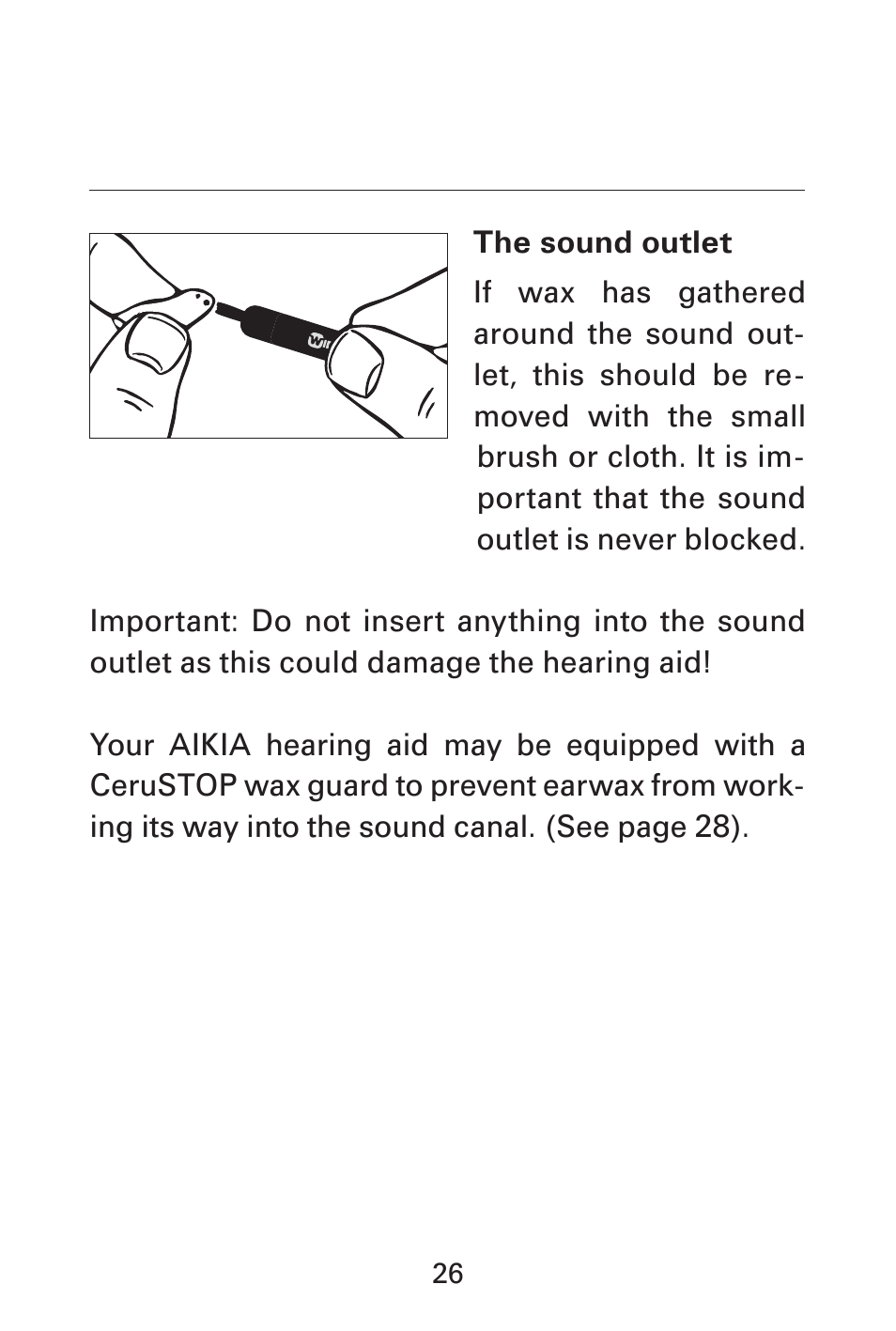 Widex AK-X User Manual | Page 26 / 44