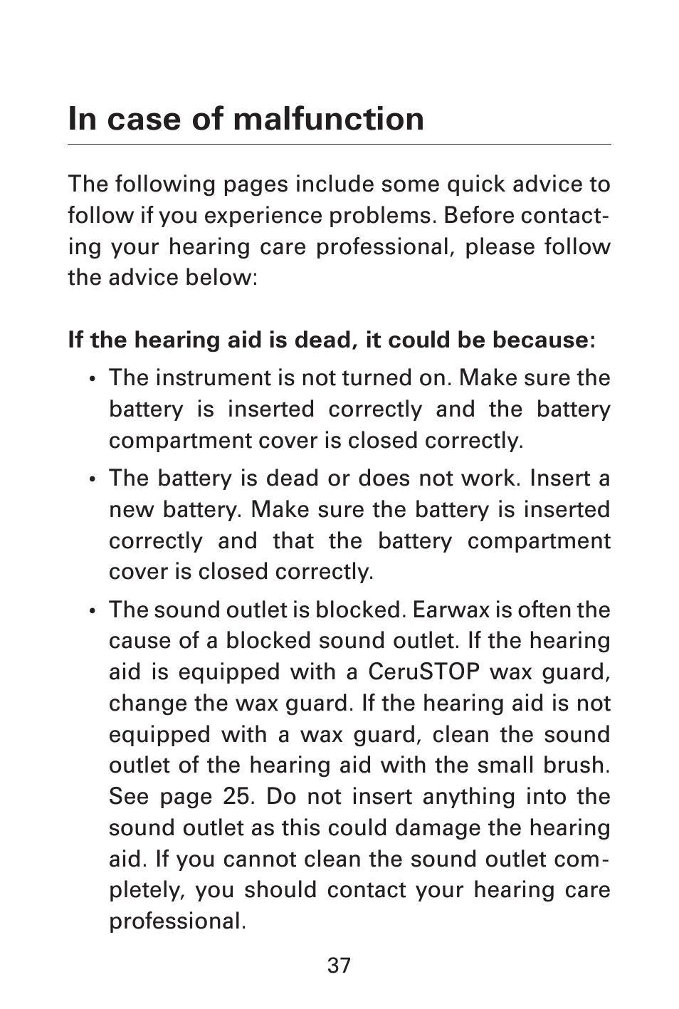 Widex AK-X User Manual | Page 37 / 44