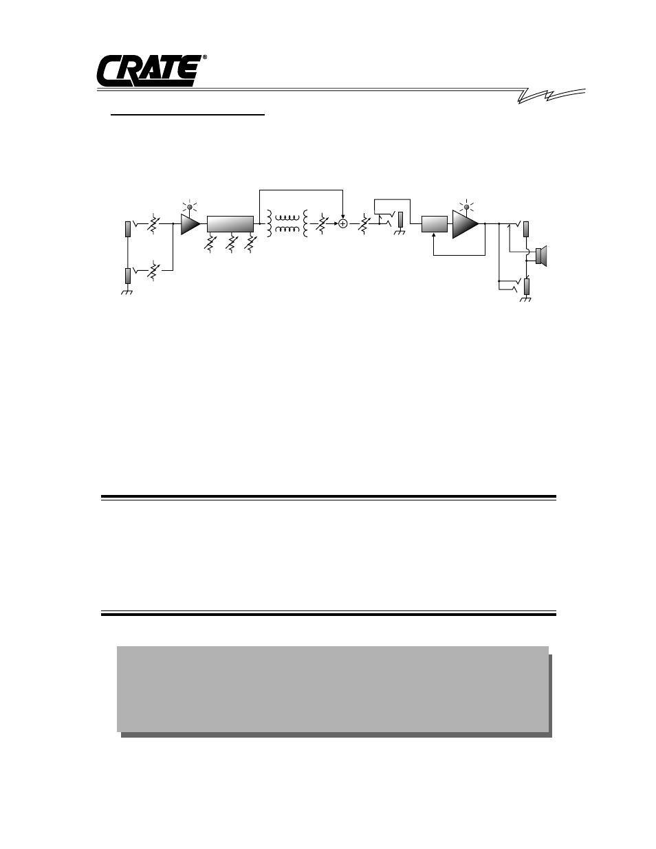 Kx-50 keyboard amplifier, System block diagram | Crate Amplifiers KX-50 User Manual | Page 3 / 4