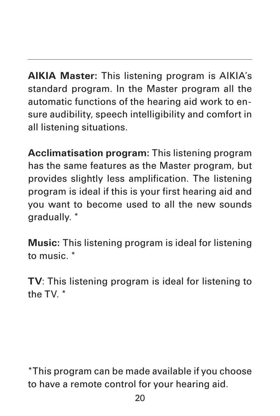 Widex AK-CIC User Manual | Page 20 / 48