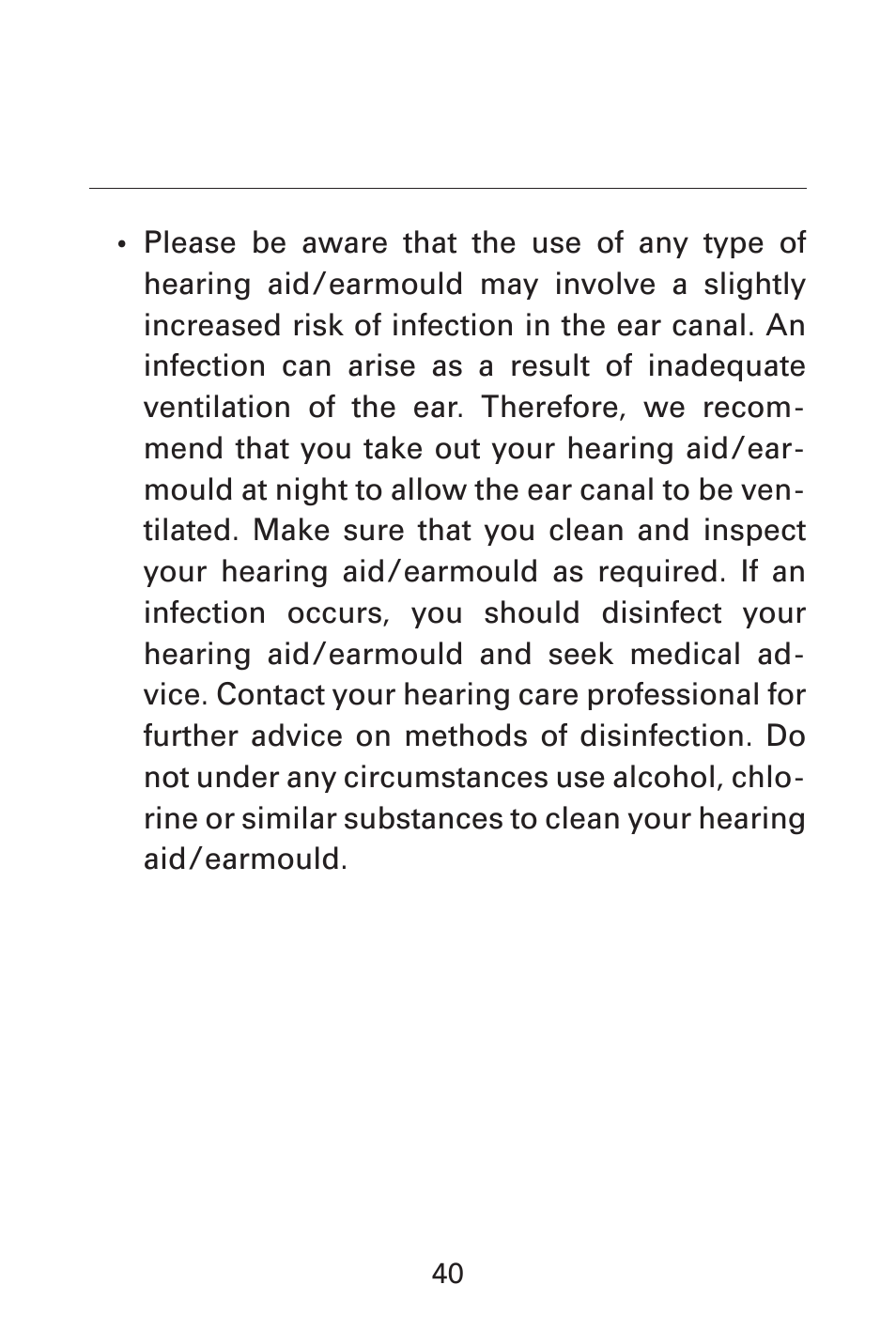 Widex AK-CIC User Manual | Page 40 / 48