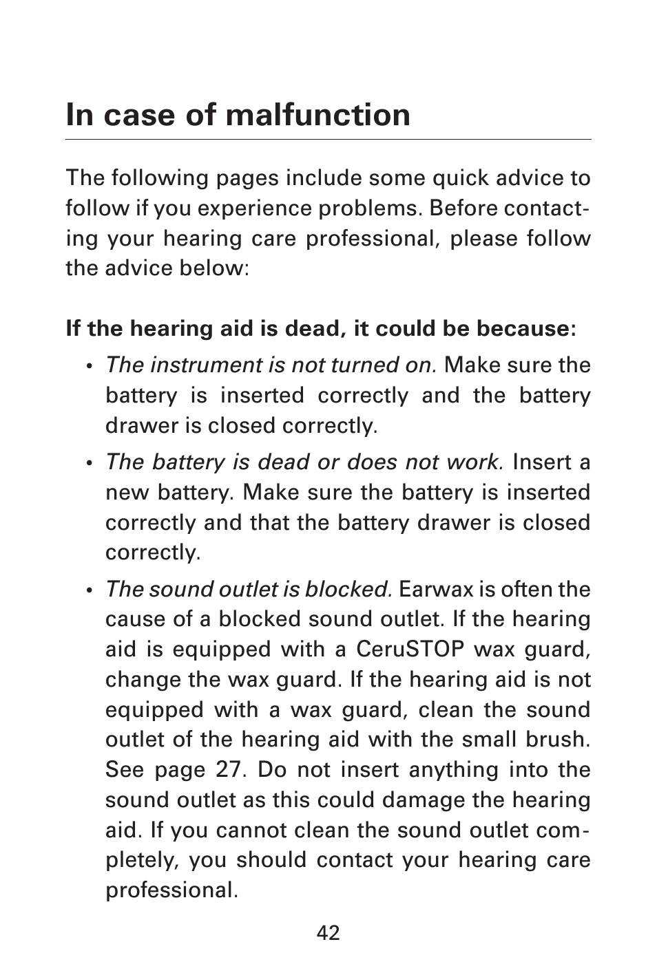 Widex AK-CIC User Manual | Page 42 / 48