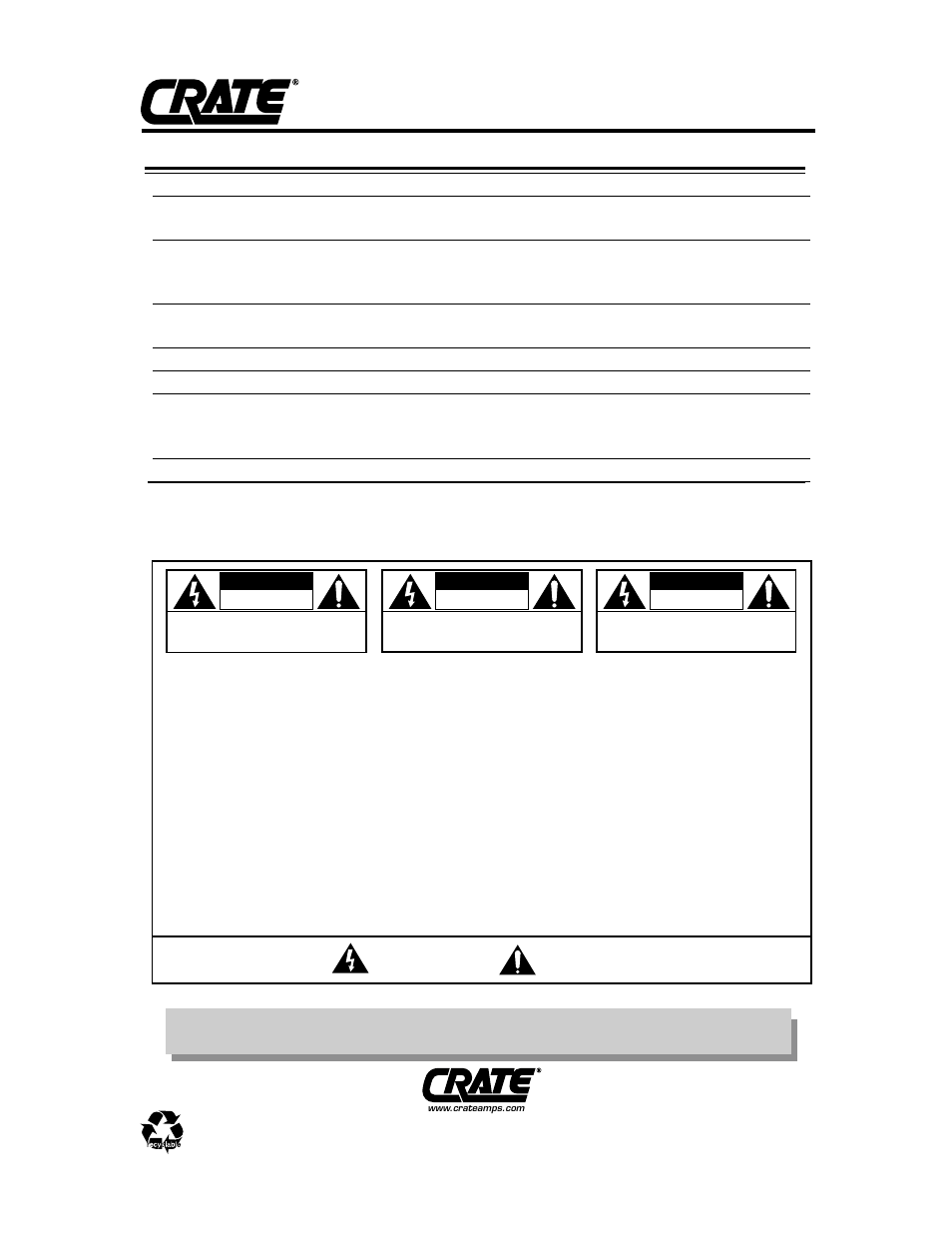 Gfx-20 amplifier, Gfx-20 technical specifications | Crate Amplifiers GFX-20 User Manual | Page 4 / 8
