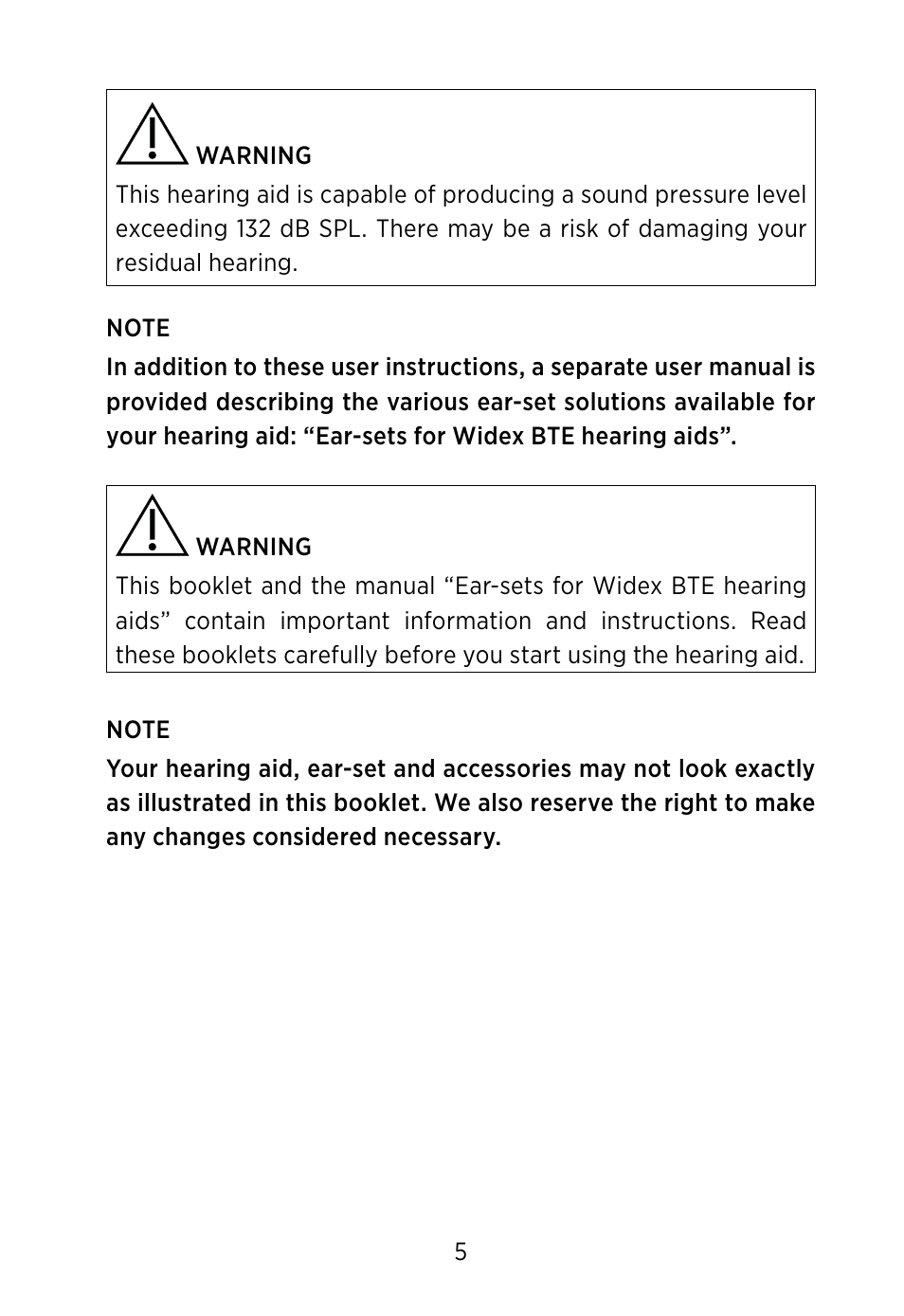 Widex BV-38 User Manual | Page 5 / 36