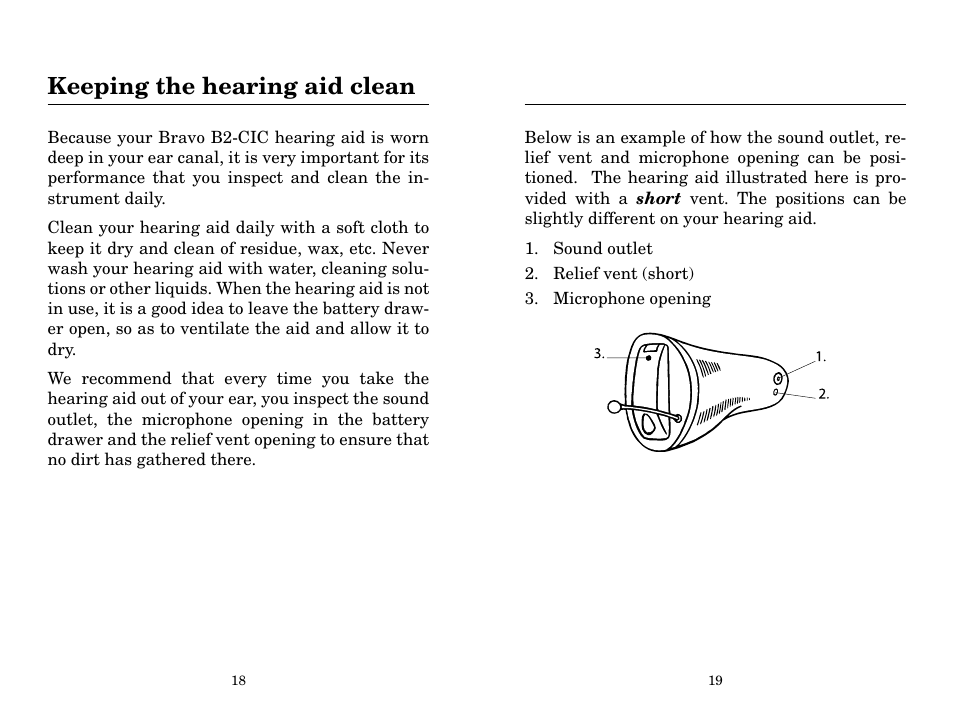 Keeping the hearing aid clean | Widex B2-CIC User Manual | Page 10 / 21
