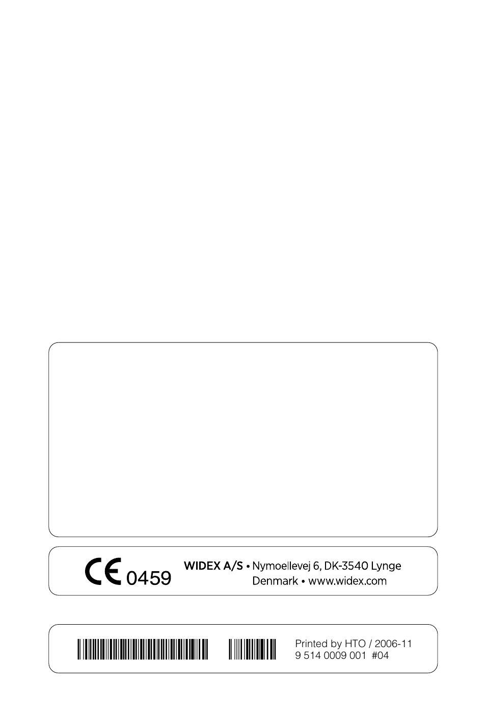 Widex B2-CIC User Manual | Page 21 / 21