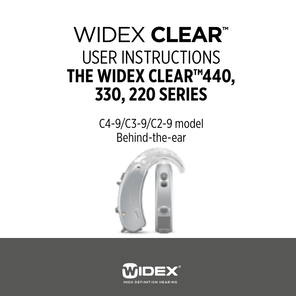 Widex C-9 User Manual | 76 pages