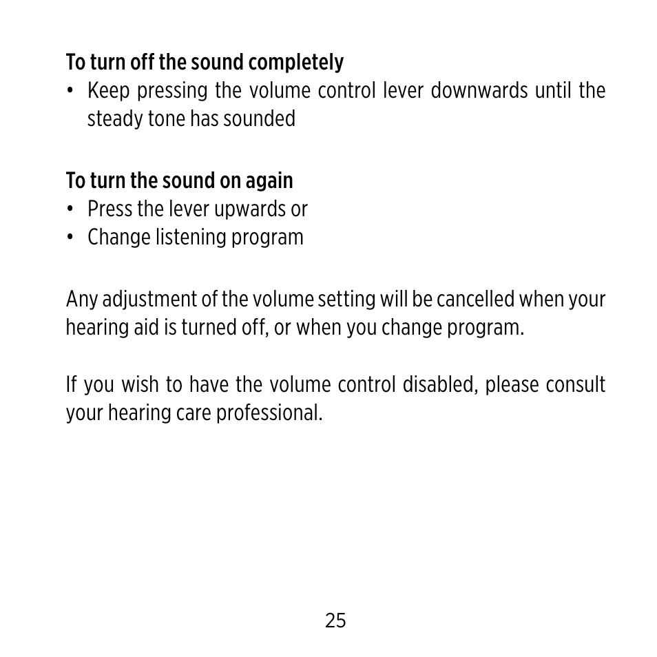 Widex C-9 User Manual | Page 25 / 76