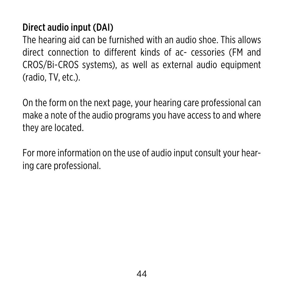 Widex C-9 User Manual | Page 44 / 76