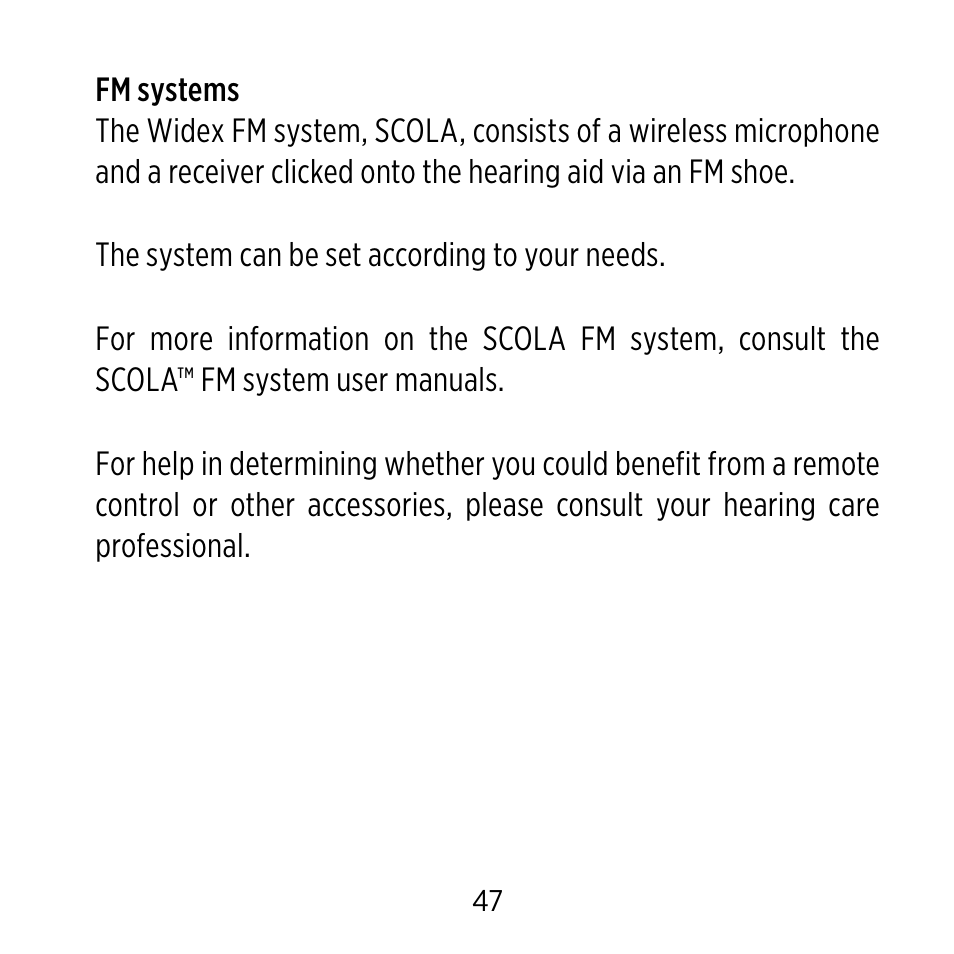 Widex C-9 User Manual | Page 47 / 76