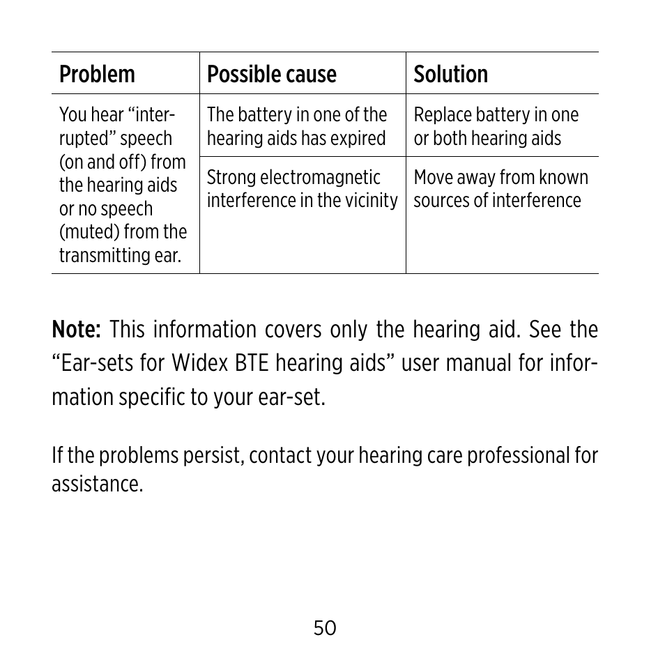 Widex C-9 User Manual | Page 50 / 76