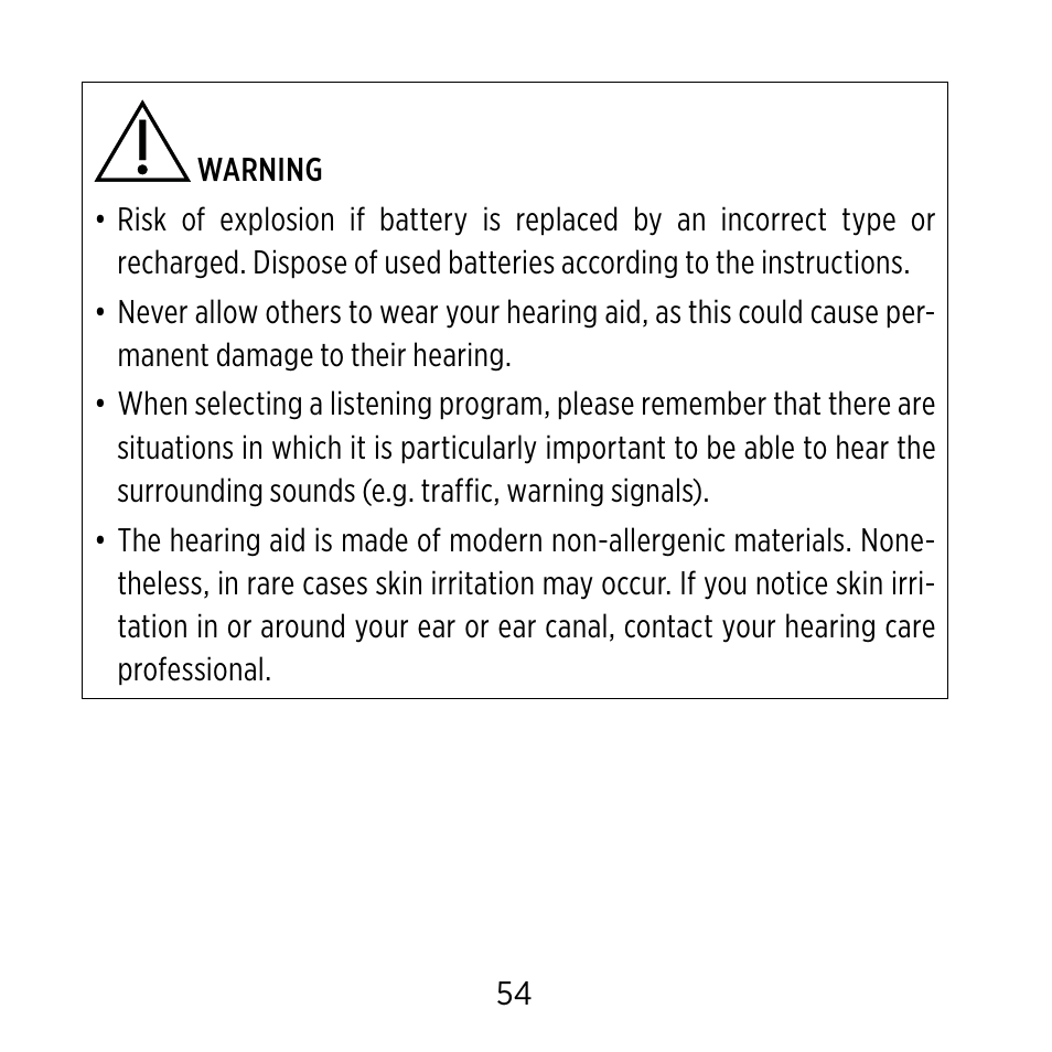 Widex C-9 User Manual | Page 54 / 76