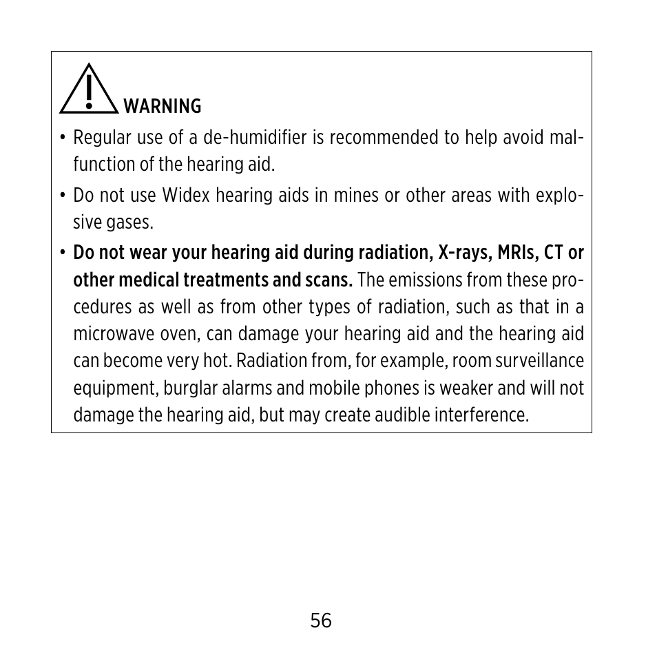 Widex C-9 User Manual | Page 56 / 76