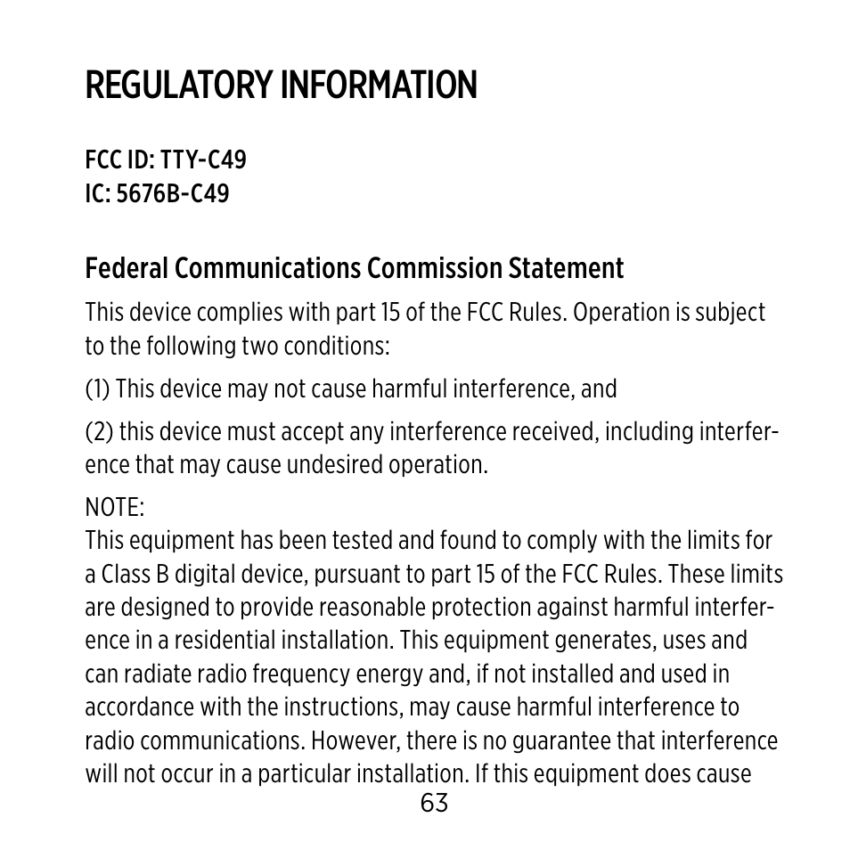 Regulatory information | Widex C-9 User Manual | Page 63 / 76