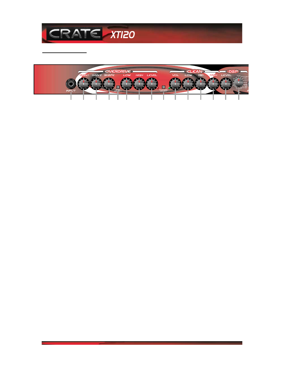 Xt120, Guitar amp with dsp & channel tracking | Crate Amplifiers fxt120 User Manual | Page 4 / 8