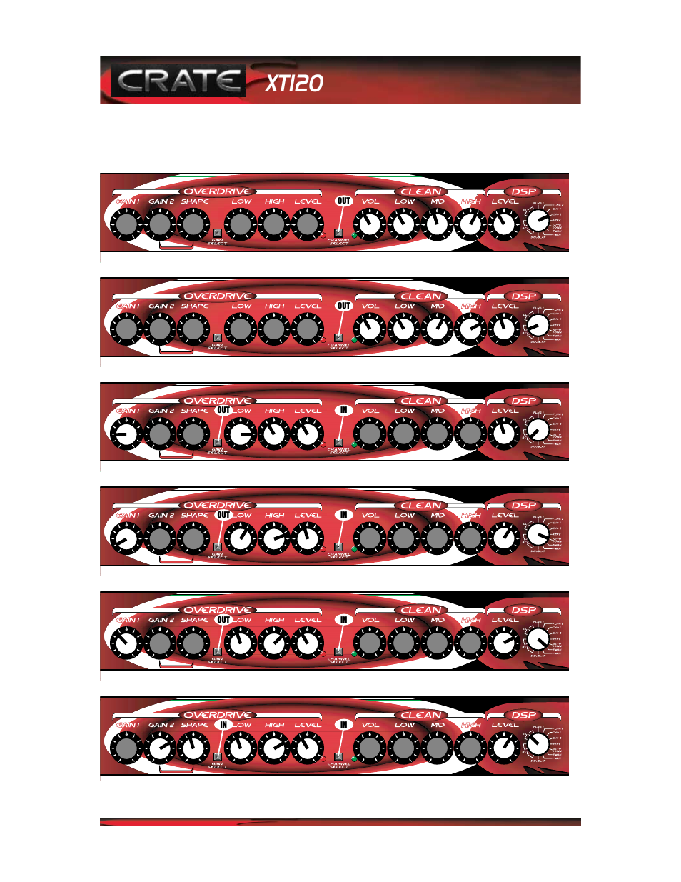 Xt120, Guitar amp with dsp & channel tracking | Crate Amplifiers fxt120 User Manual | Page 6 / 8