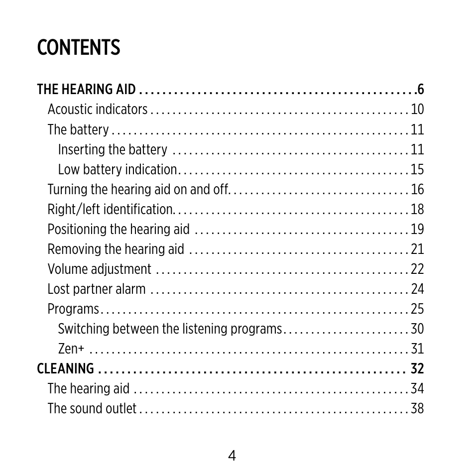 Widex C-CIC User Manual | Page 4 / 84