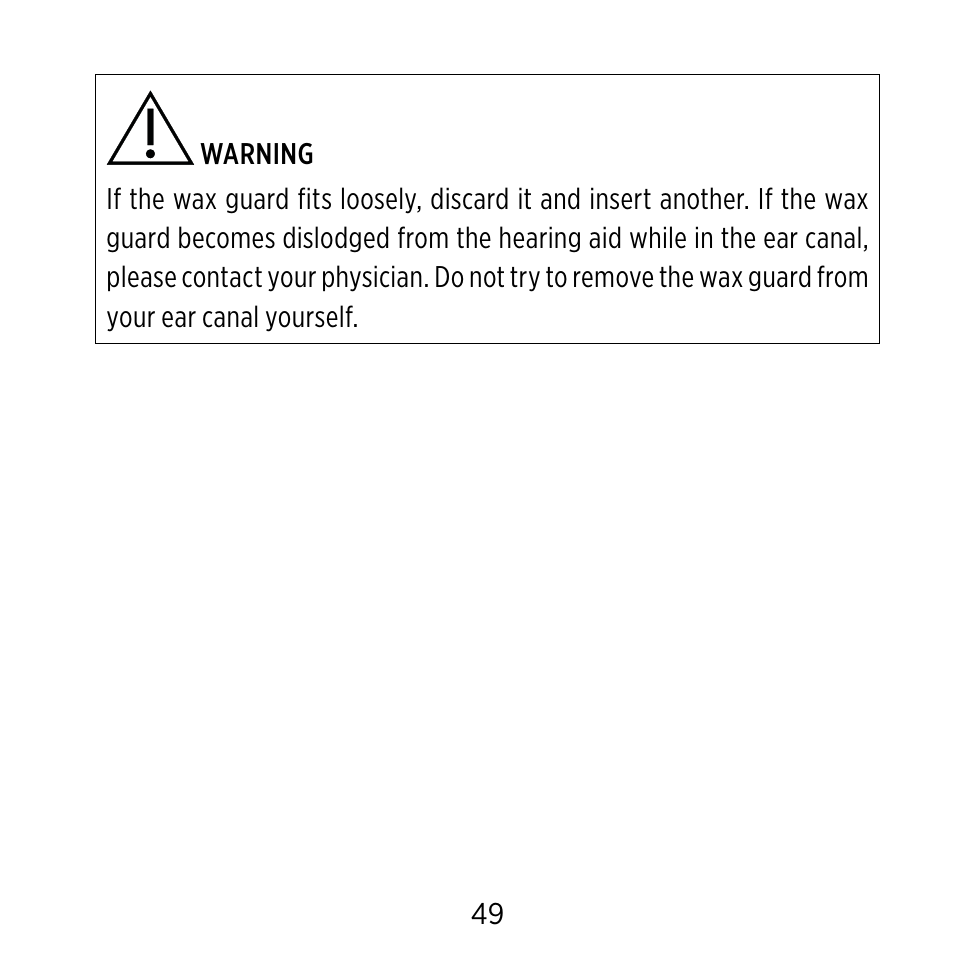 Widex C-CIC User Manual | Page 49 / 84