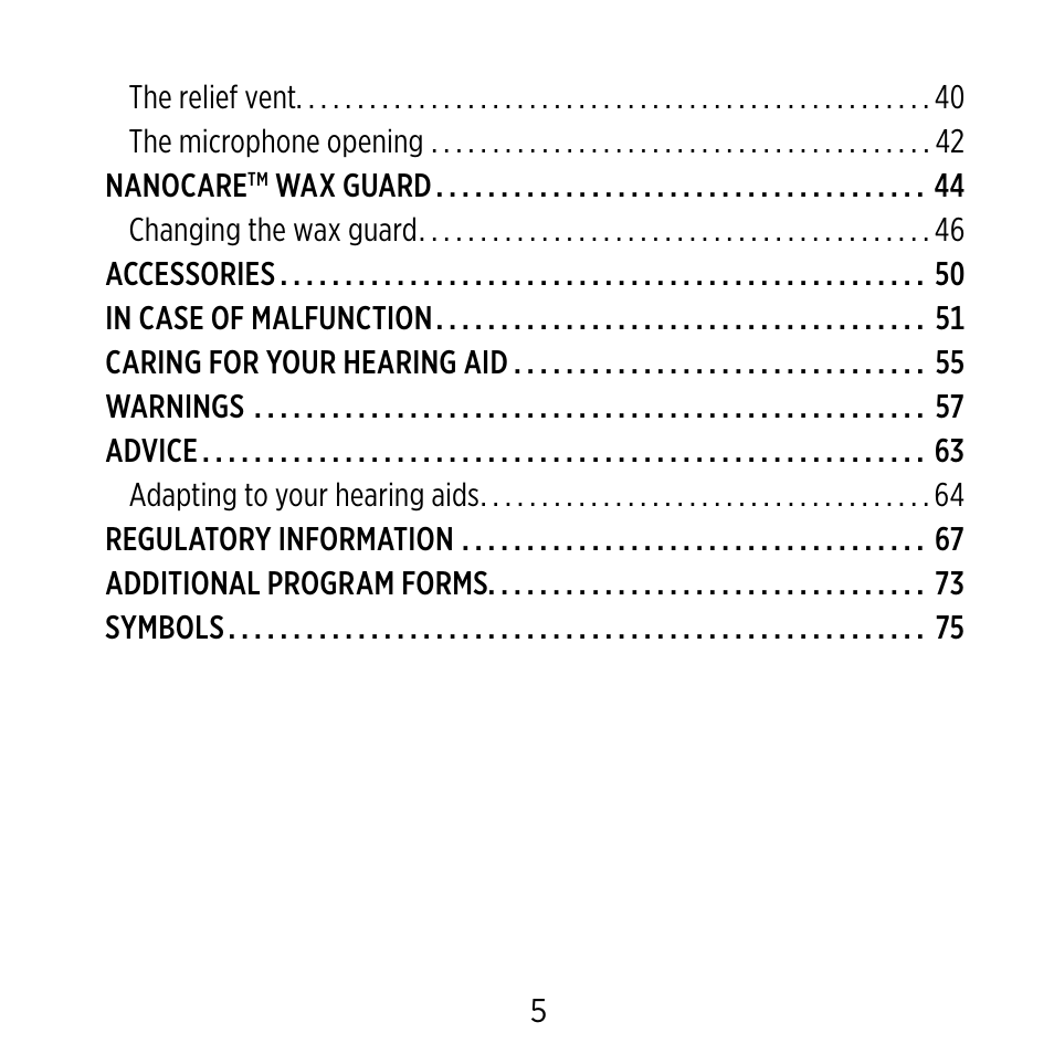 Widex C-CIC User Manual | Page 5 / 84