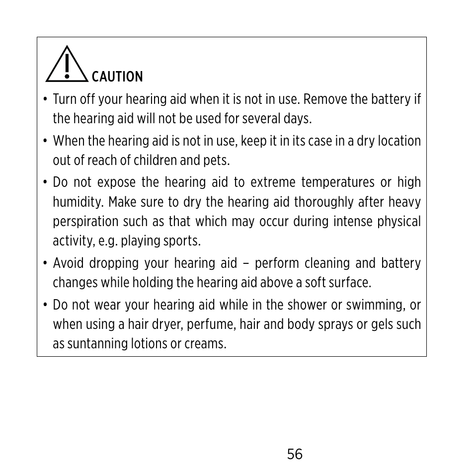 Widex C-CIC User Manual | Page 56 / 84