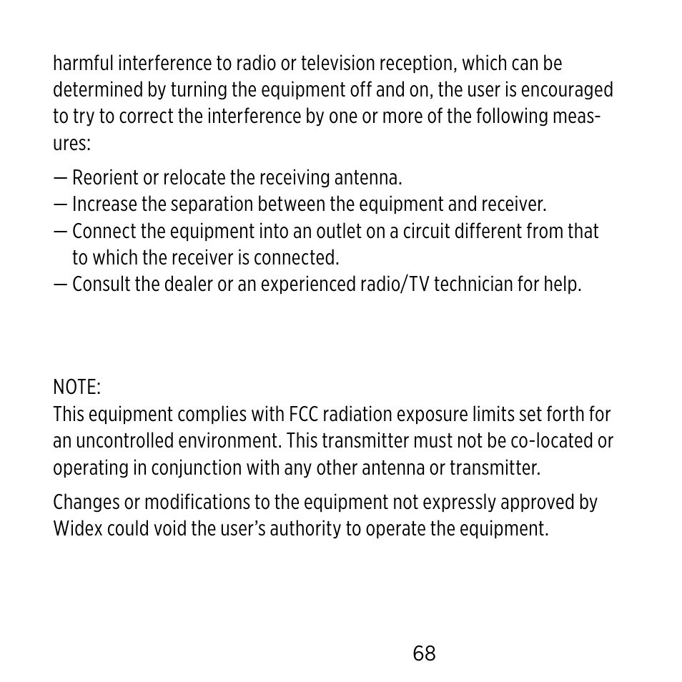 Widex C-CIC User Manual | Page 68 / 84
