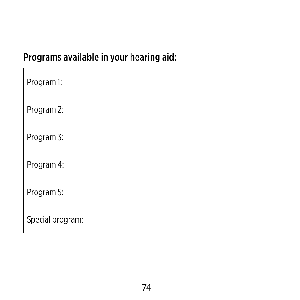 Widex C-CIC User Manual | Page 74 / 84