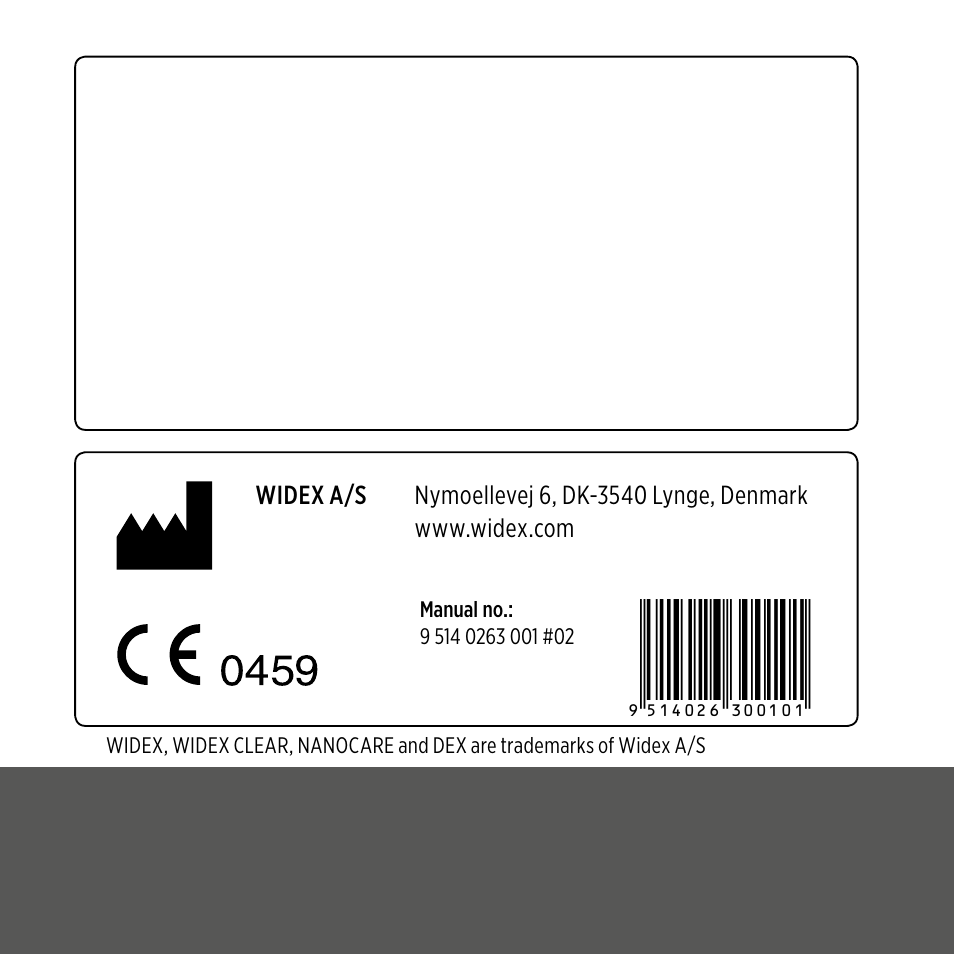 Widex C-CIC User Manual | Page 84 / 84