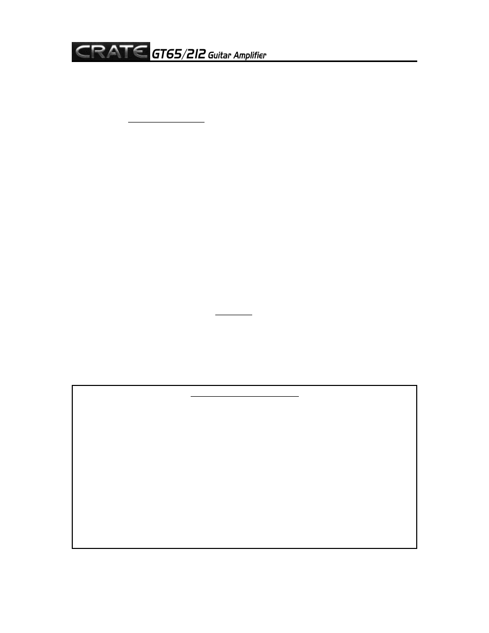 Crate Amplifiers GT65/212 User Manual | Page 3 / 8