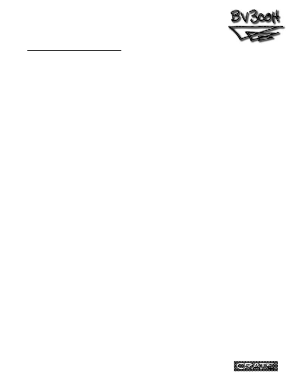 Crate Amplifiers BV300H User Manual | Page 12 / 15