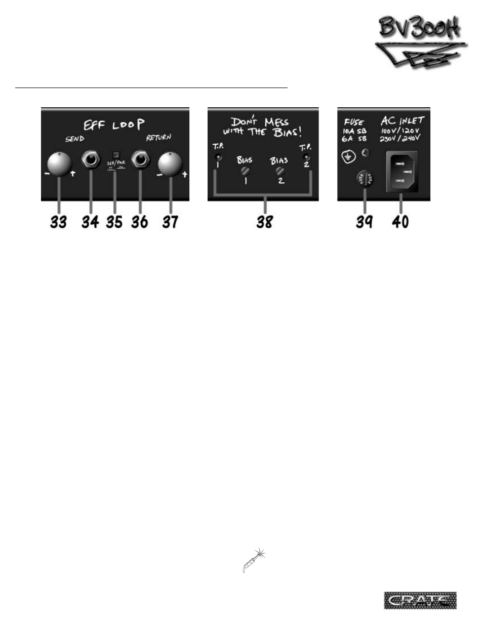 Crate Amplifiers BV300H User Manual | Page 9 / 15