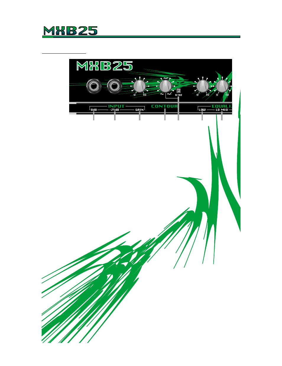 Bass amplifier | Crate Amplifiers MXB25 User Manual | Page 4 / 8