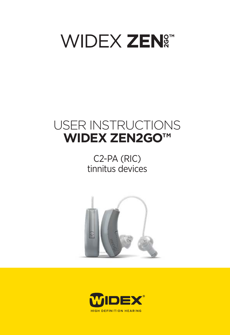 Widex C2-PA (RIC) User Manual | 44 pages