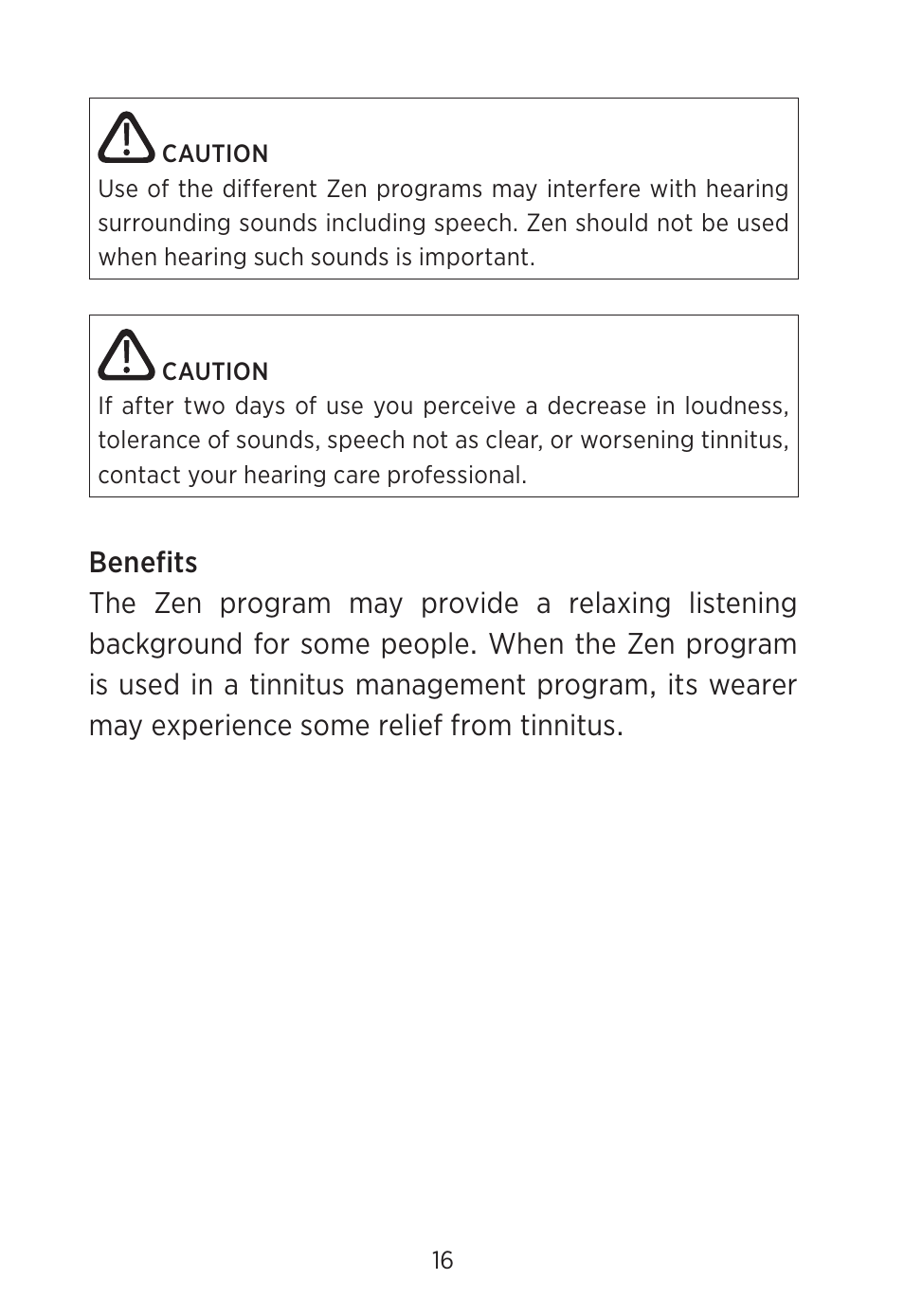 Widex C2-PA (RIC) User Manual | Page 16 / 44