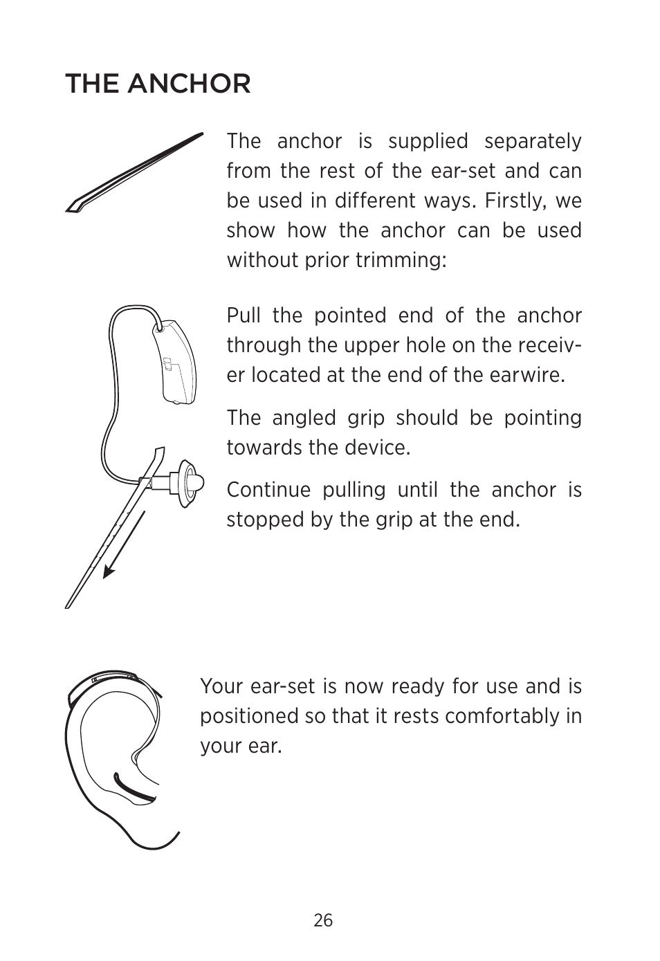 The anchor | Widex C2-PA (RIC) User Manual | Page 26 / 44