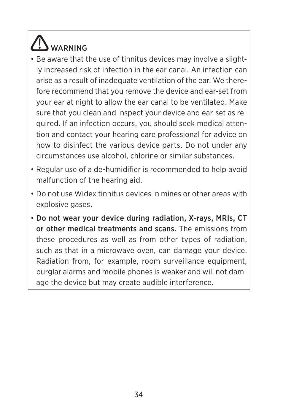 Widex C2-PA (RIC) User Manual | Page 34 / 44