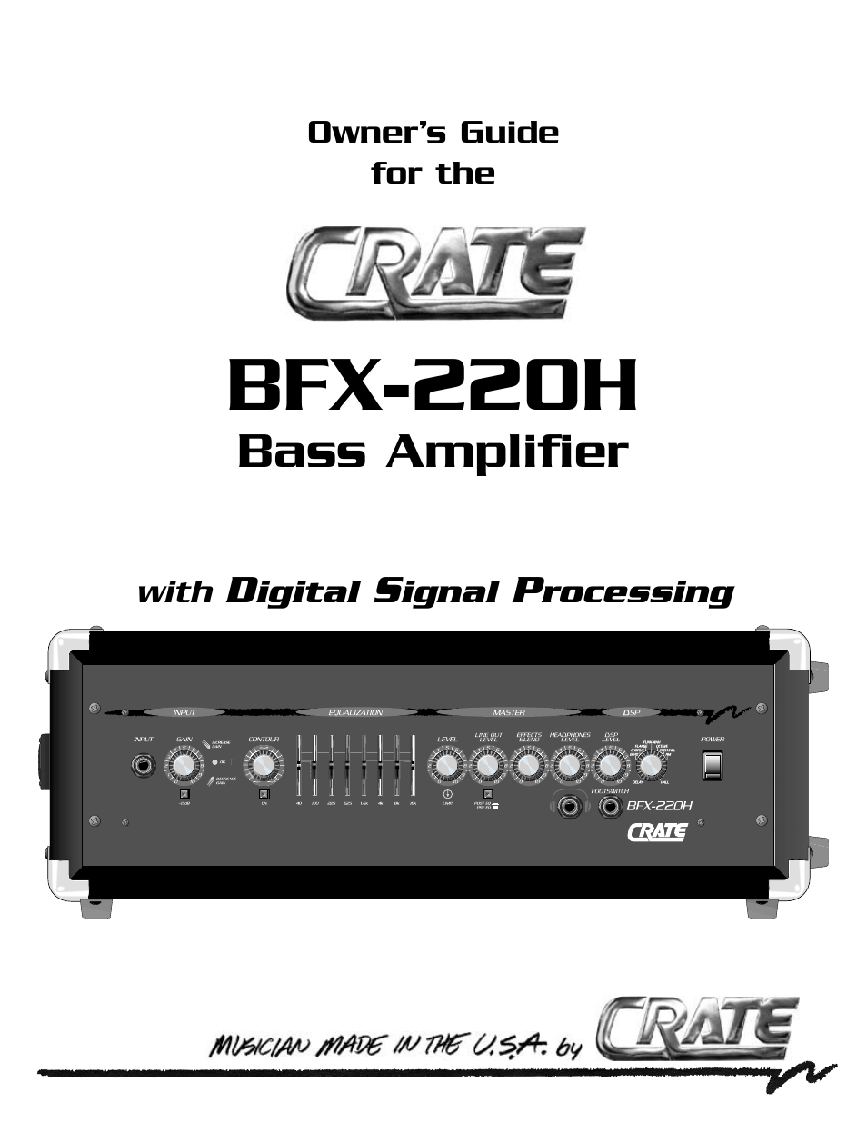 Crate Amplifiers BFX-220H User Manual | 8 pages