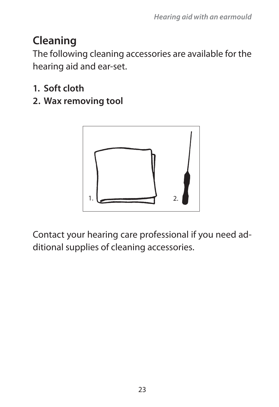 Cleaning | Widex Flash-m User Manual | Page 23 / 64