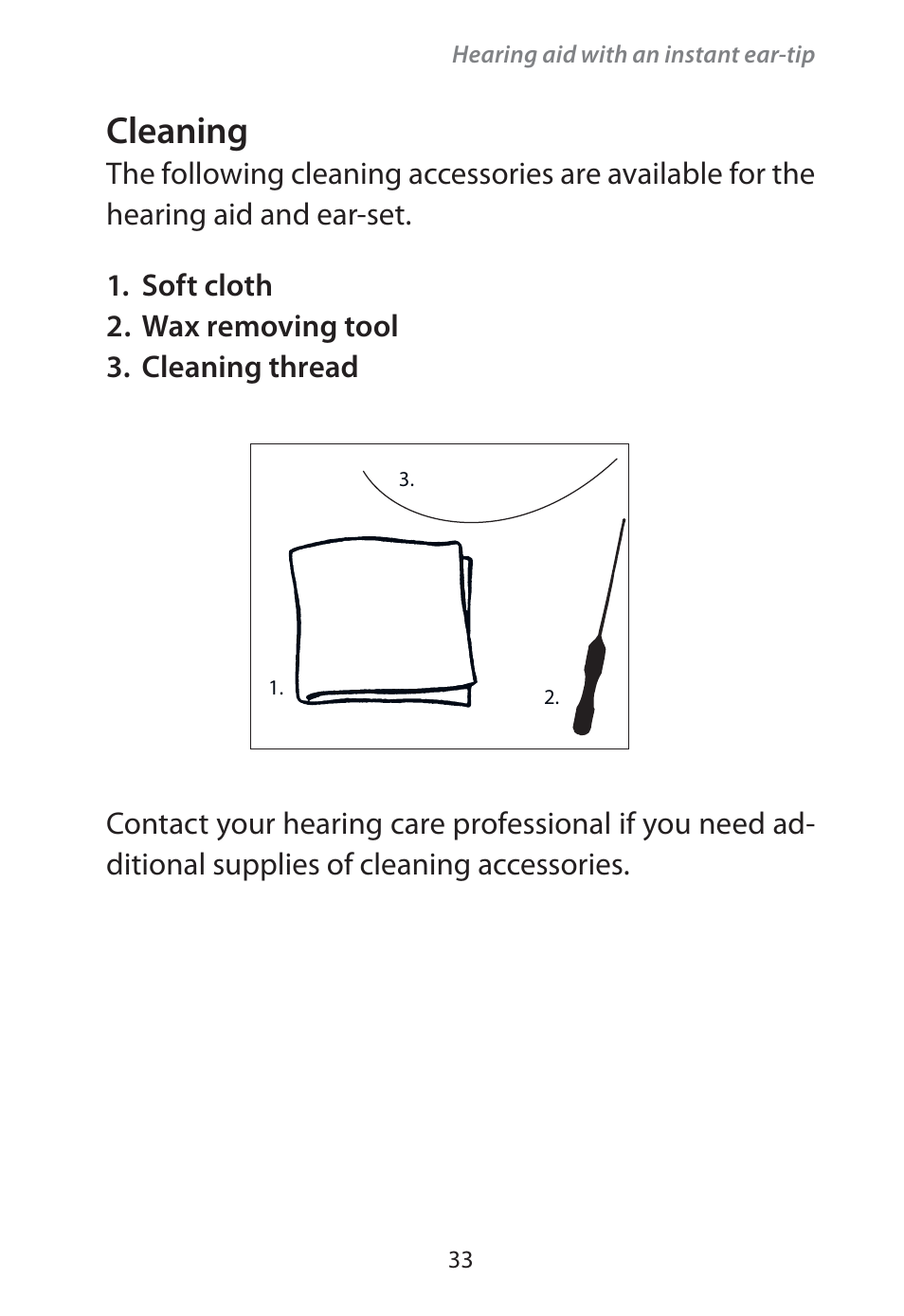 Cleaning | Widex Flash-m User Manual | Page 33 / 64
