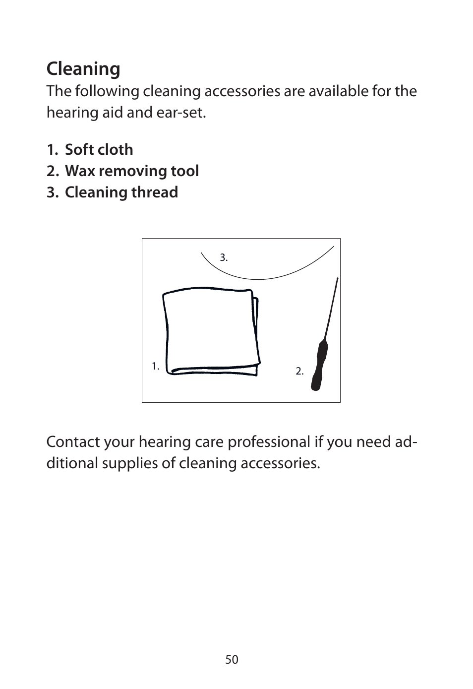 Cleaning | Widex Flash-m User Manual | Page 50 / 64