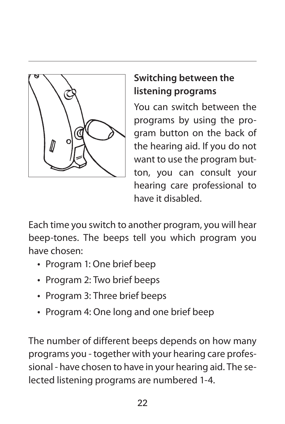 Widex FL-9é Custom User Manual | Page 22 / 52