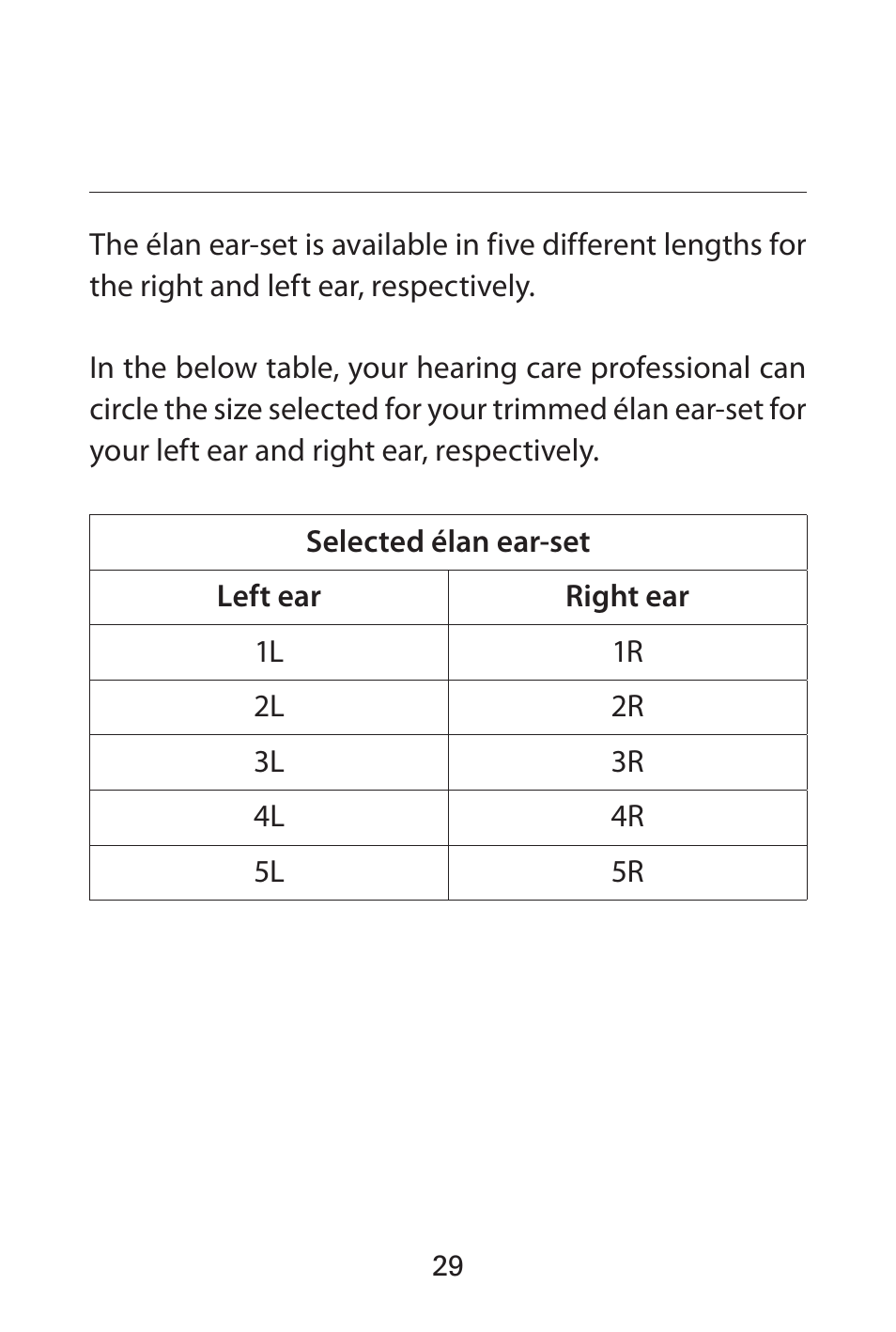 Widex FL-9é Custom User Manual | Page 29 / 52