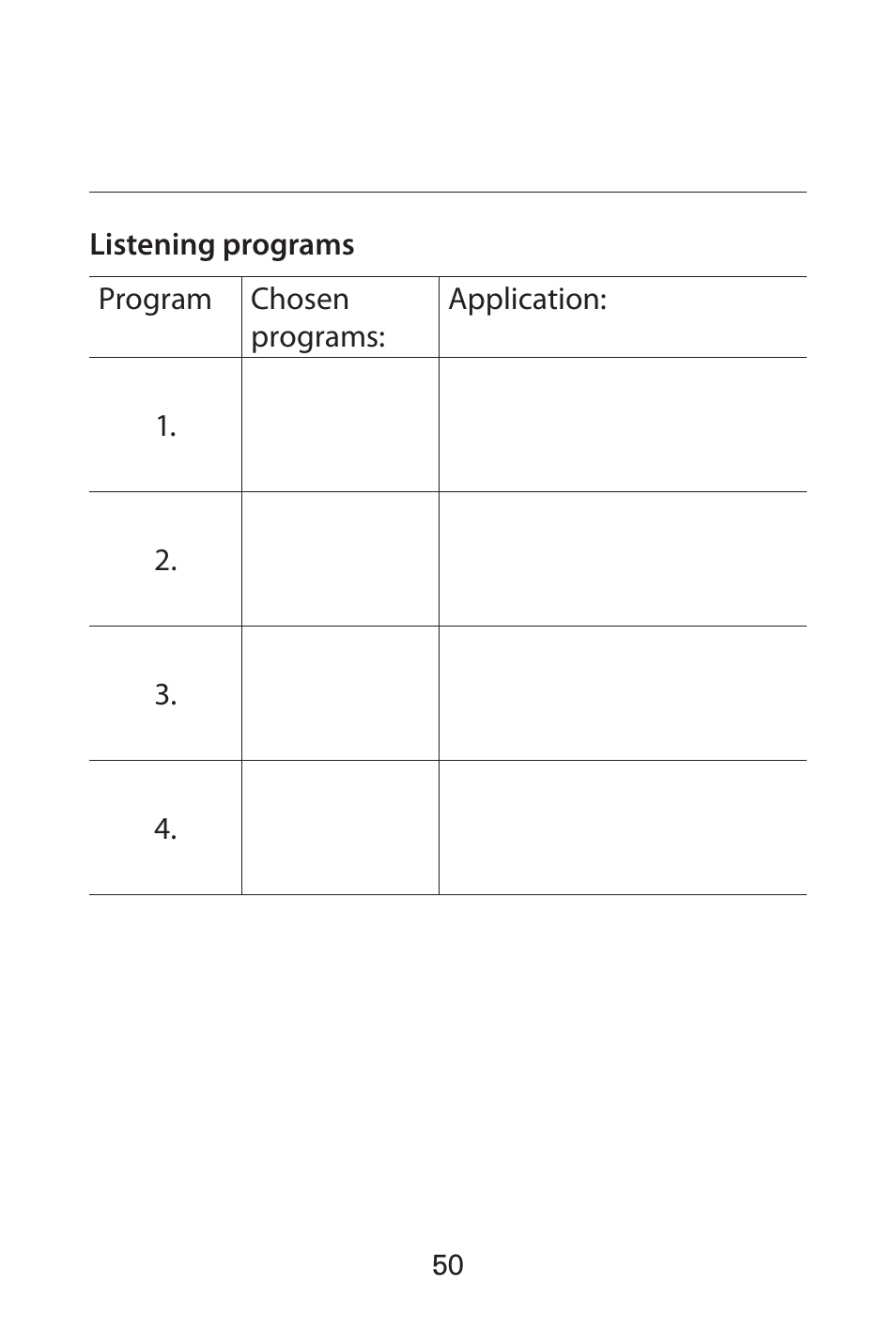 Widex FL-9é Custom User Manual | Page 50 / 52