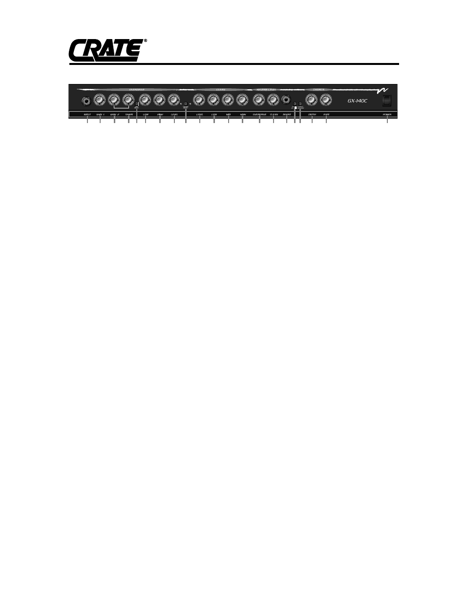 Gx-140c/ch amplifier | Crate Amplifiers GX-140CH User Manual | Page 2 / 4