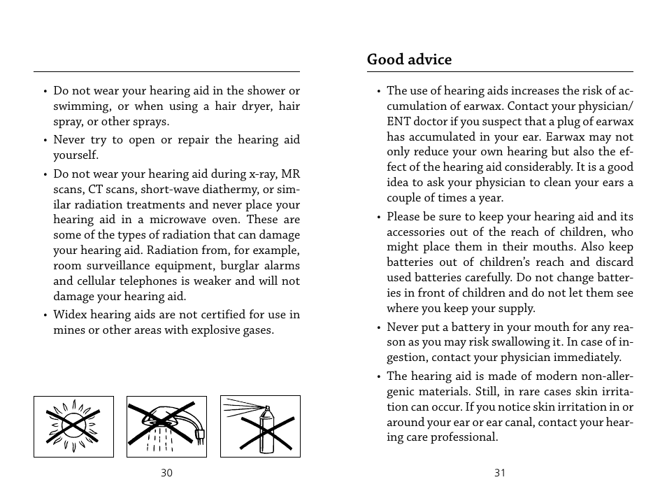 Good advice | Widex IN-19 User Manual | Page 16 / 23