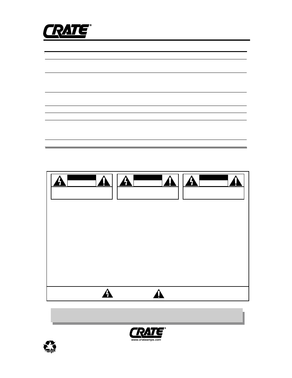 Gfx-30 amplifier, Gfx-30 technical specifications | Crate Amplifiers GFX-30 User Manual | Page 4 / 4