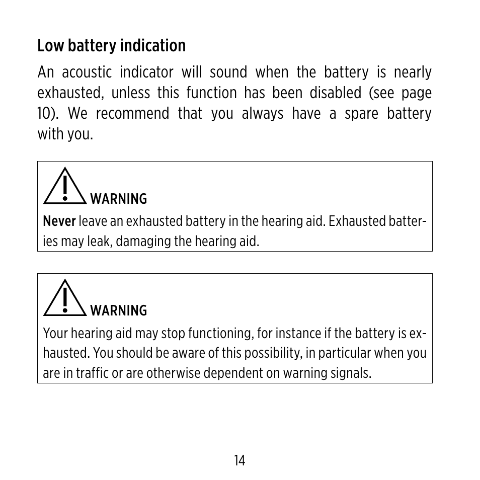 Widex ME-X User Manual | Page 14 / 64