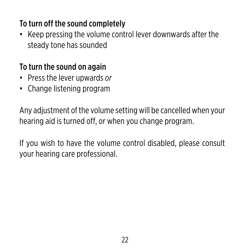 Widex ME-X User Manual | Page 22 / 64