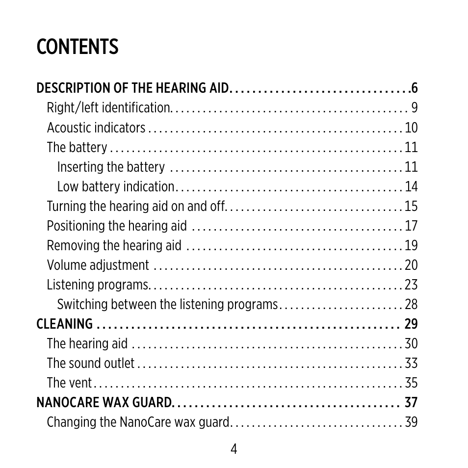 Widex ME-X User Manual | Page 4 / 64