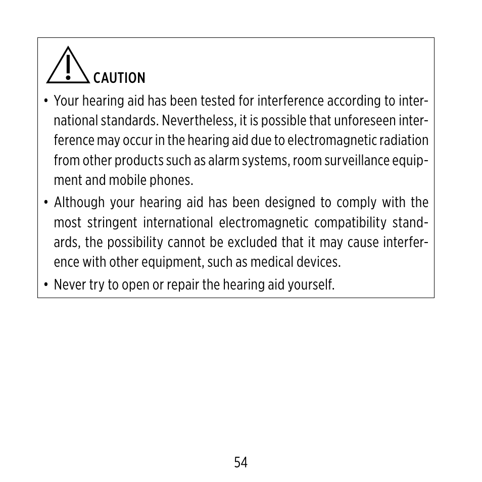 Widex ME-X User Manual | Page 54 / 64